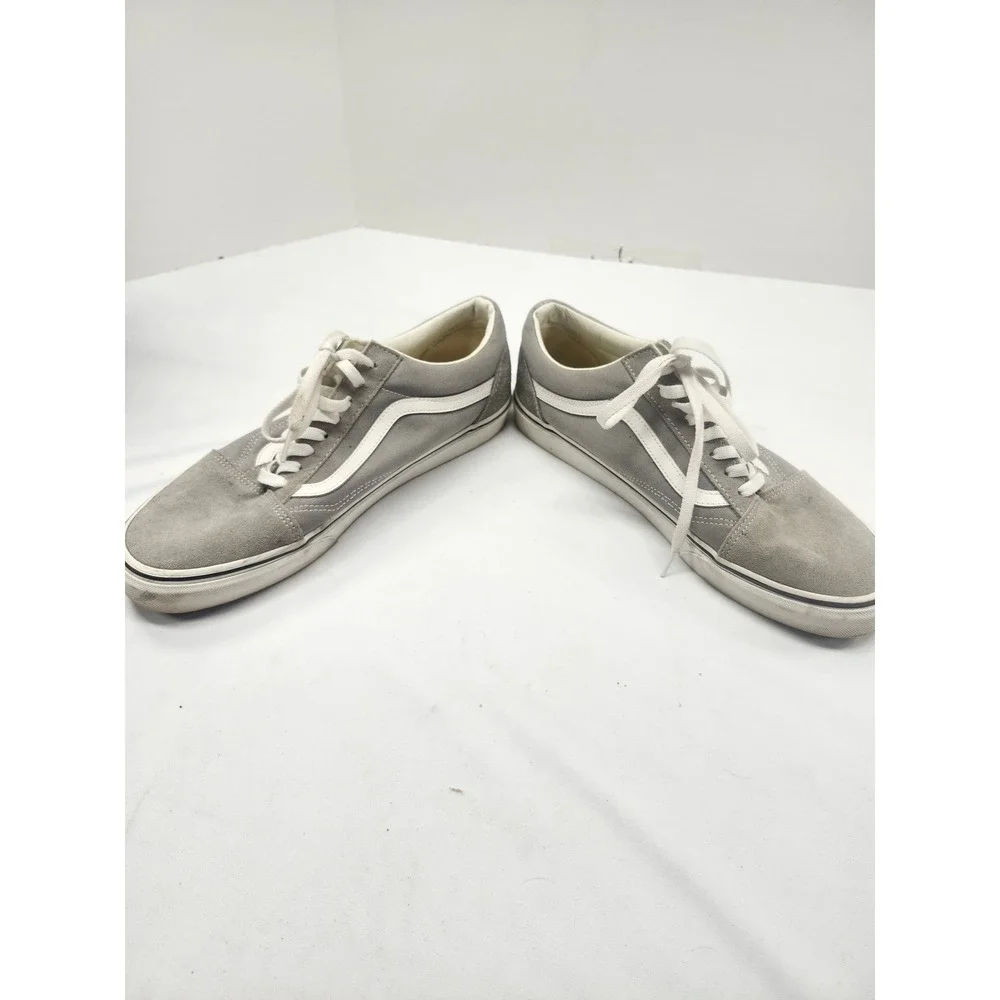 Vans Old Skool Grey Suede Canvas Low Top Skate Shoes Mens 11.5 Womens 13